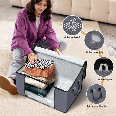 Fab totes stainless steel zipper and clear window closeup for quick content viewing
