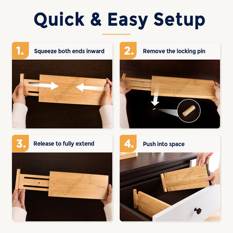 Fabsome hand installing divider tool-free demonstrating easy setup and stability