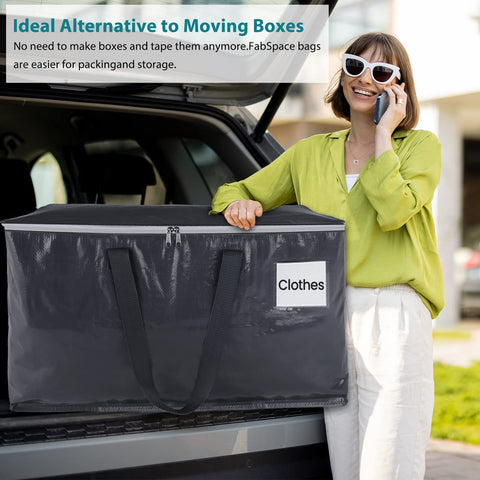 Fabspace collapsed flat bag stored to save space in closet benefit