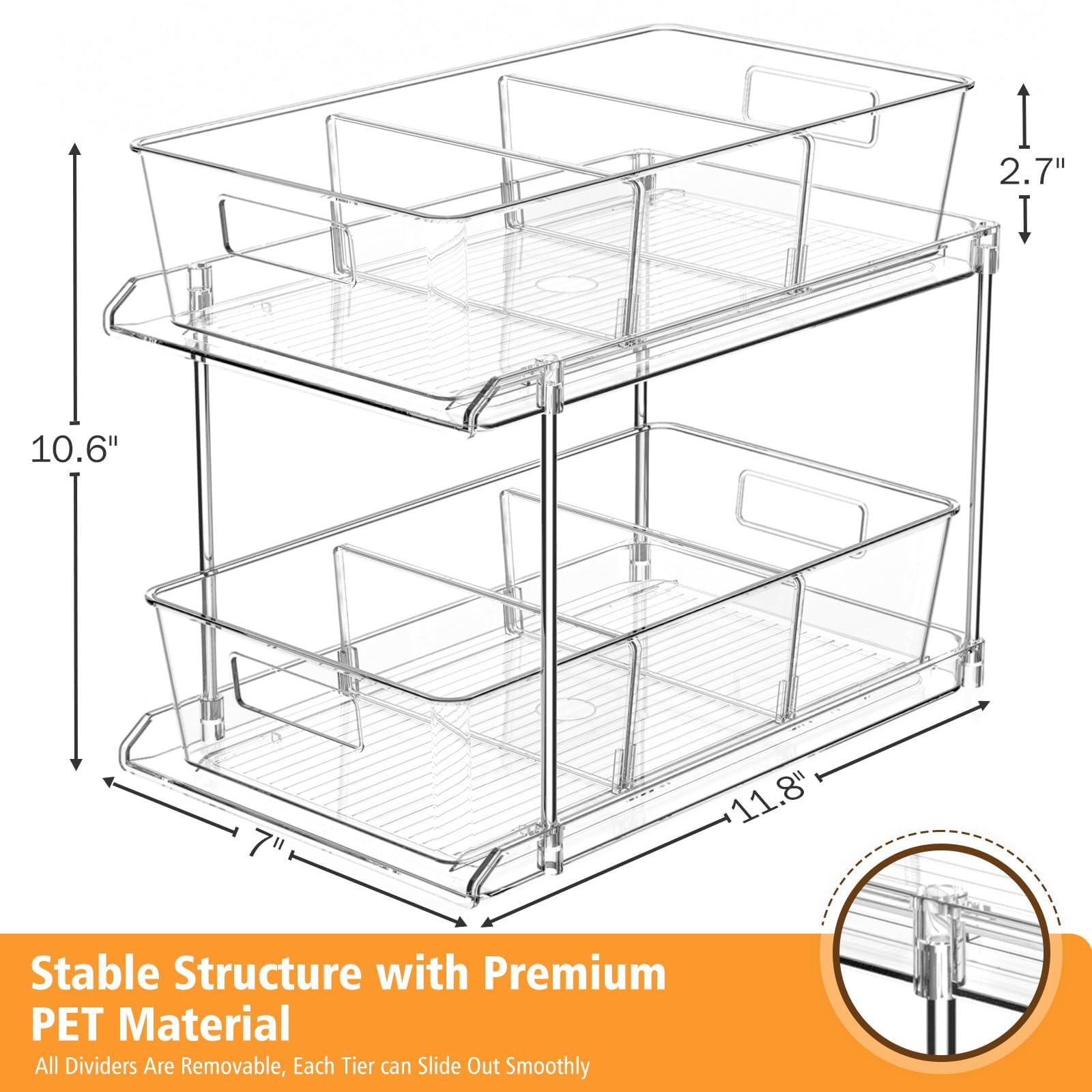 Fabspace close-up of smooth slide-out drawer highlighting effortless retrieval benefit