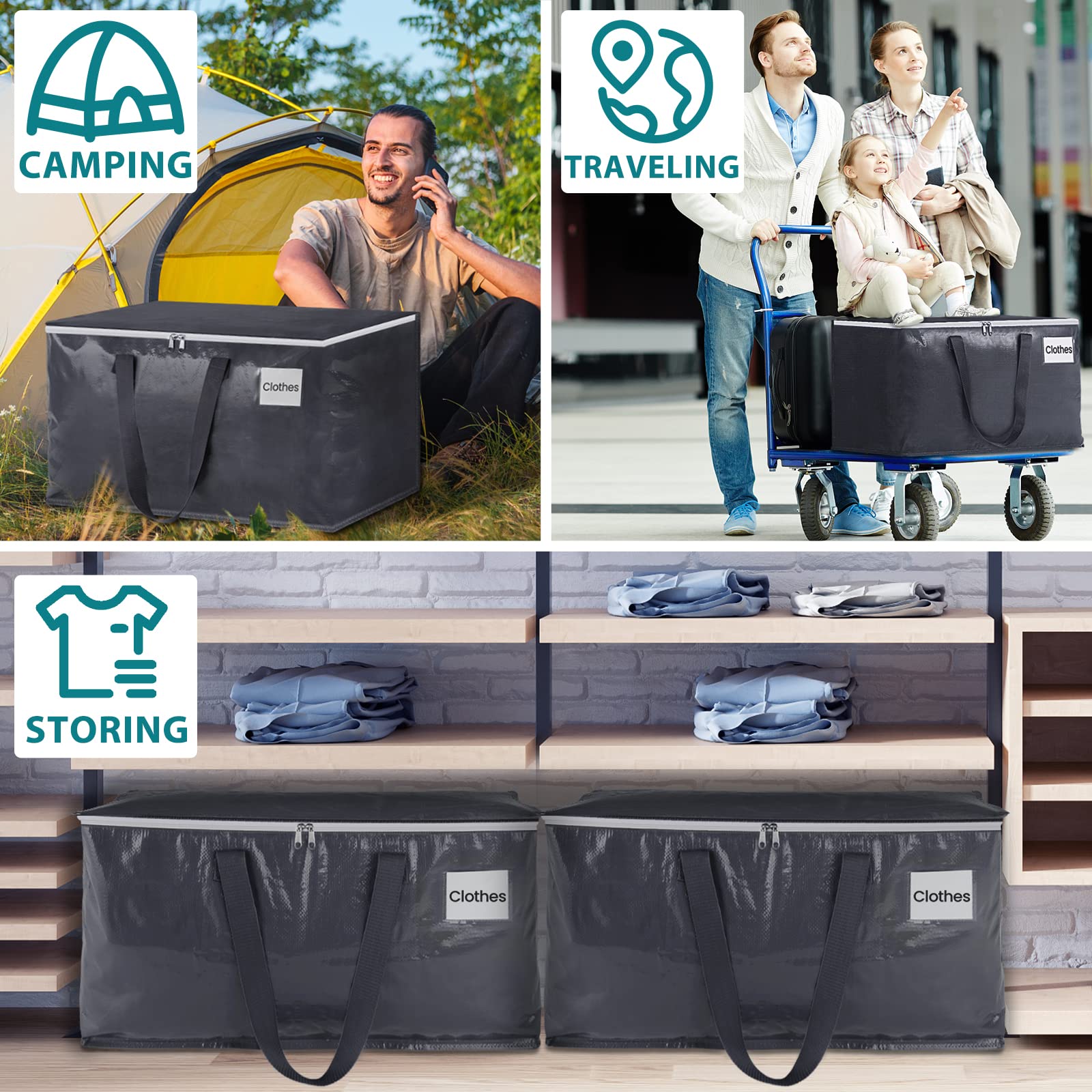 Fabspace packed bags in car illustrating efficient moving and stacking