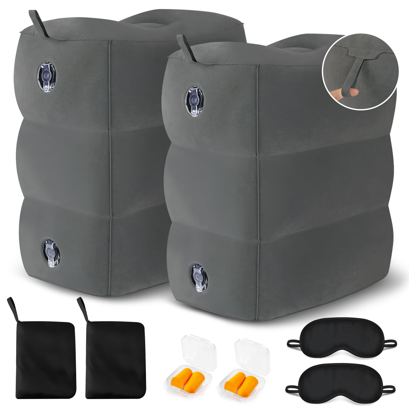 Fabuday front view inflated foot rest showing comfortable support for kids
