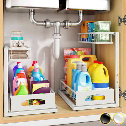 Fabutier front view of the two-pack organizer showing tidy storage benefit