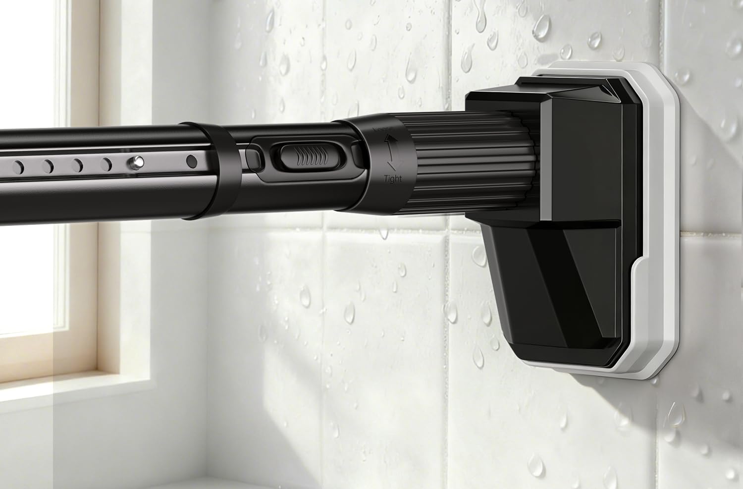 FADOTY front packaging showing adjustable no-drill rod and benefits