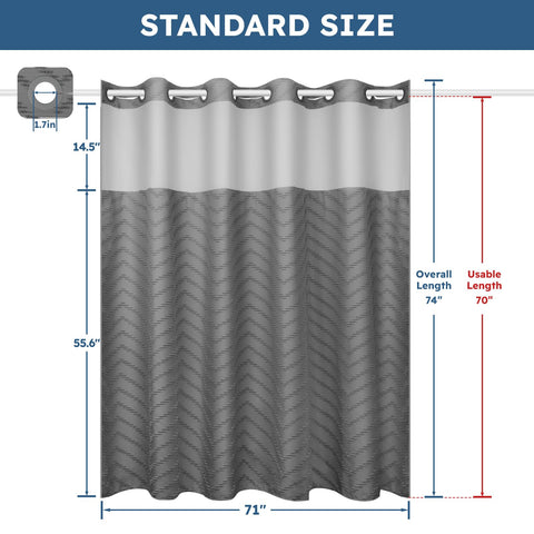 FADOTY curtain installed in modern bathroom showing elegant hotel-like look