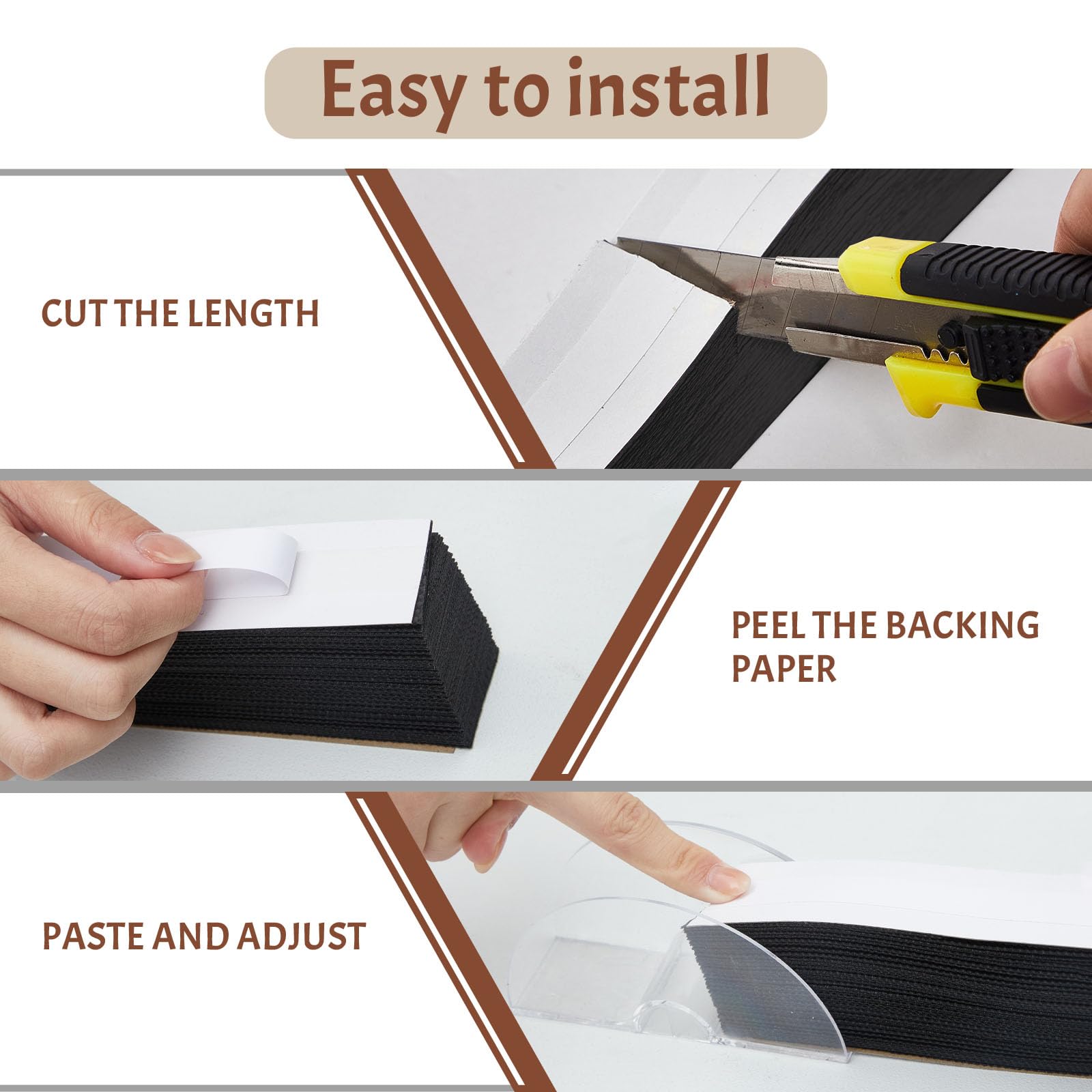 Fainne adhesive holder and double-sided tape detail, demonstrating tool-free secure mount