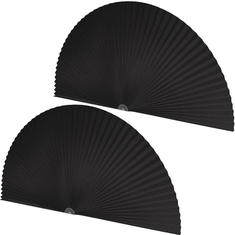Fainne front view of half moon shades showing neat pleats and shape, improving window privacy