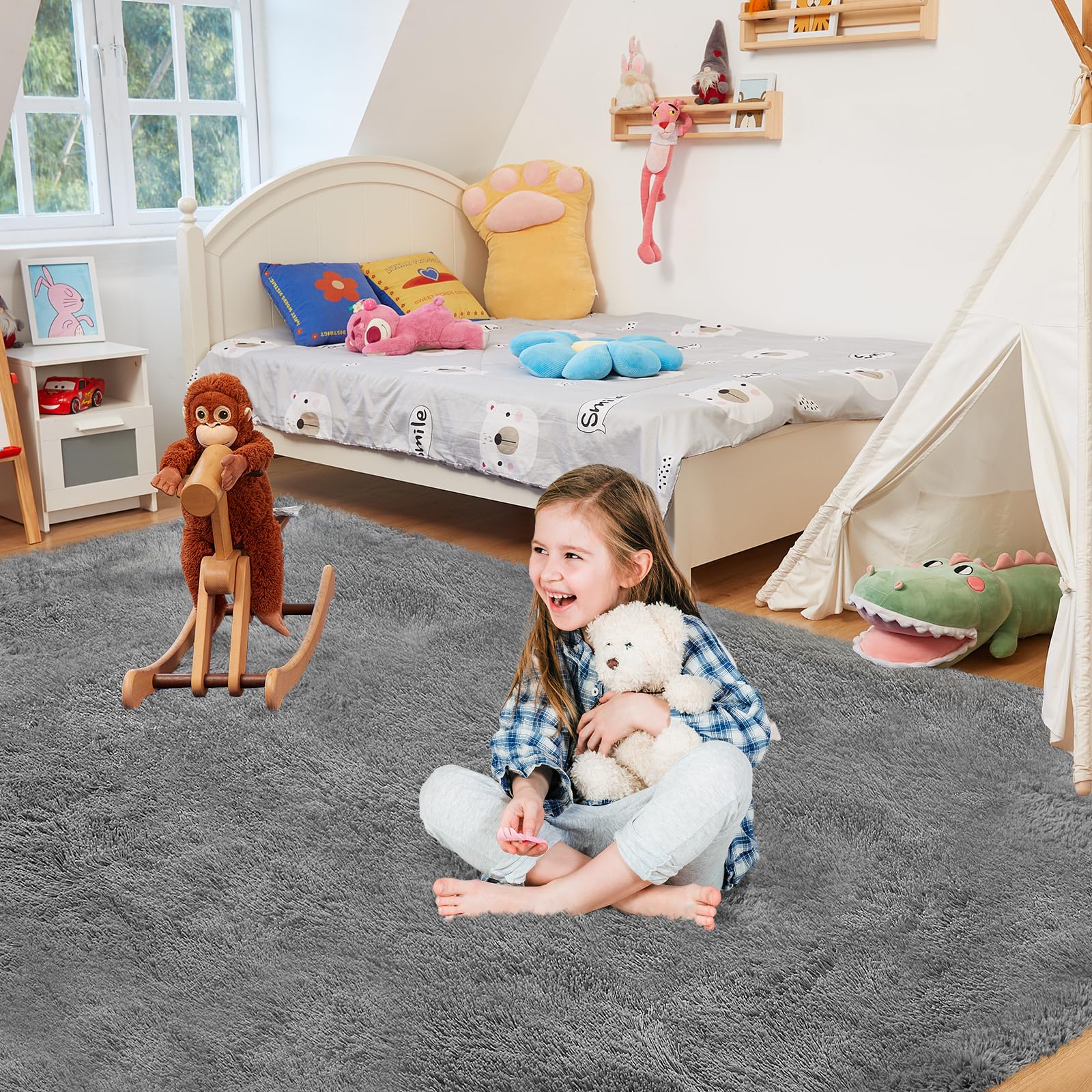 Fairblink rug corner showing anti-skid backing for stability on hard floors