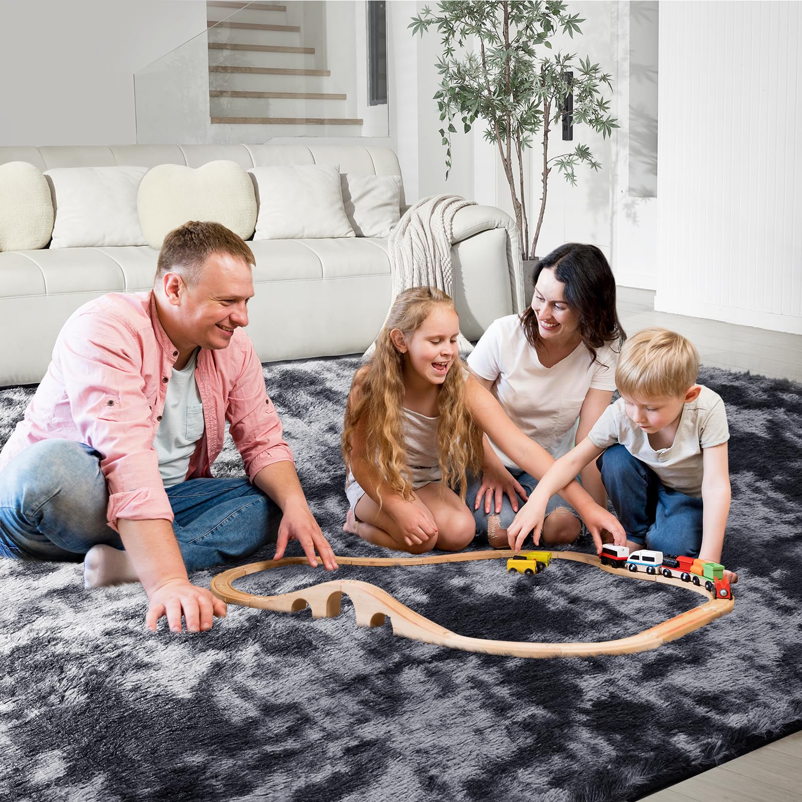 Fairblink styled in living room creates cozy focal point and comfort