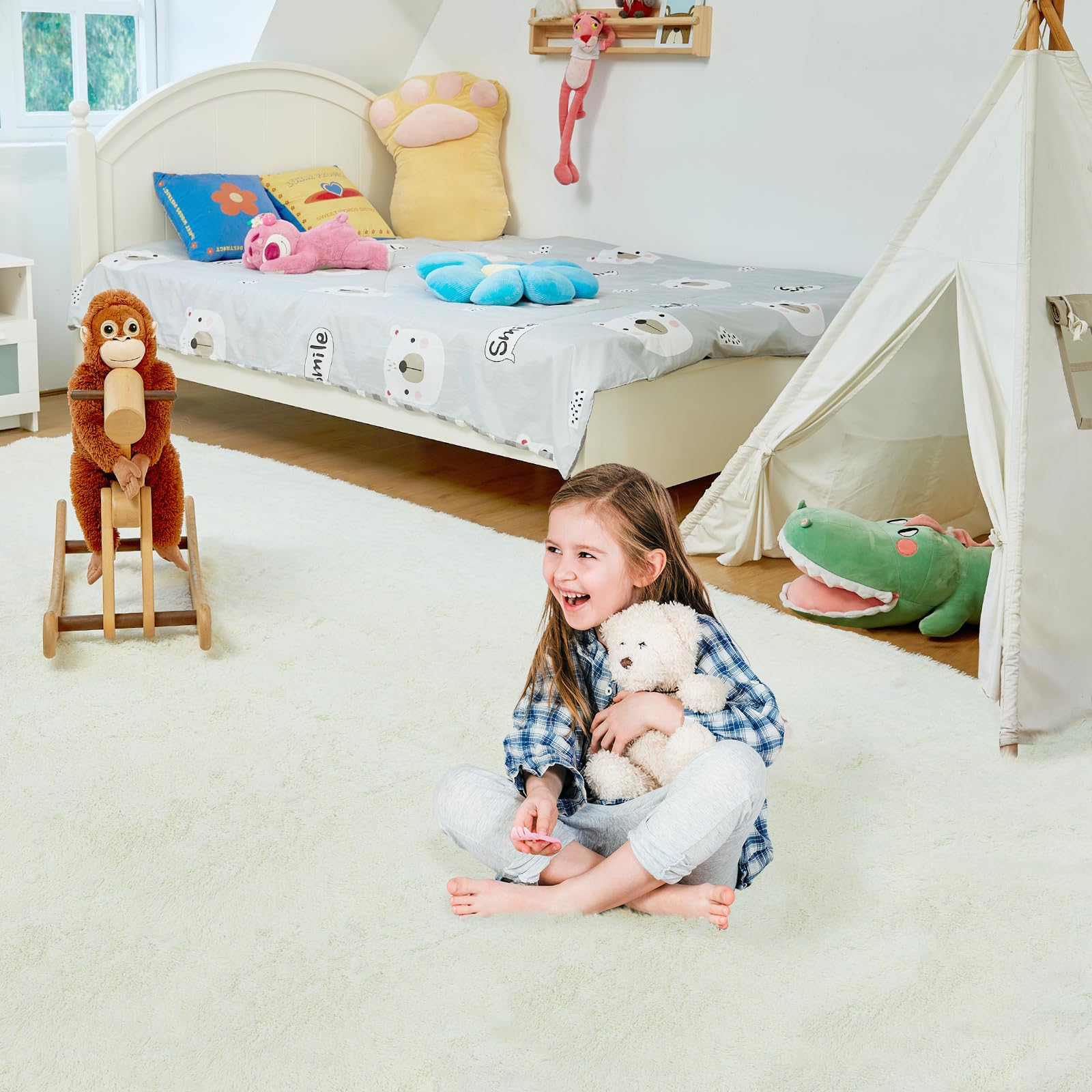 Fairblink rug underside with anti-slip dots providing floor grip