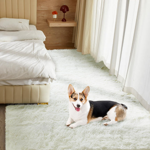 Fairblink rug beside bed creating a soft landing and bedroom comfort
