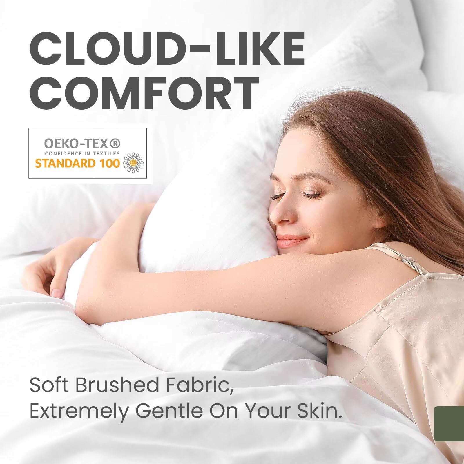 Fairpeak close-up of silent rust-proof zipper for secure closure and quiet sleep