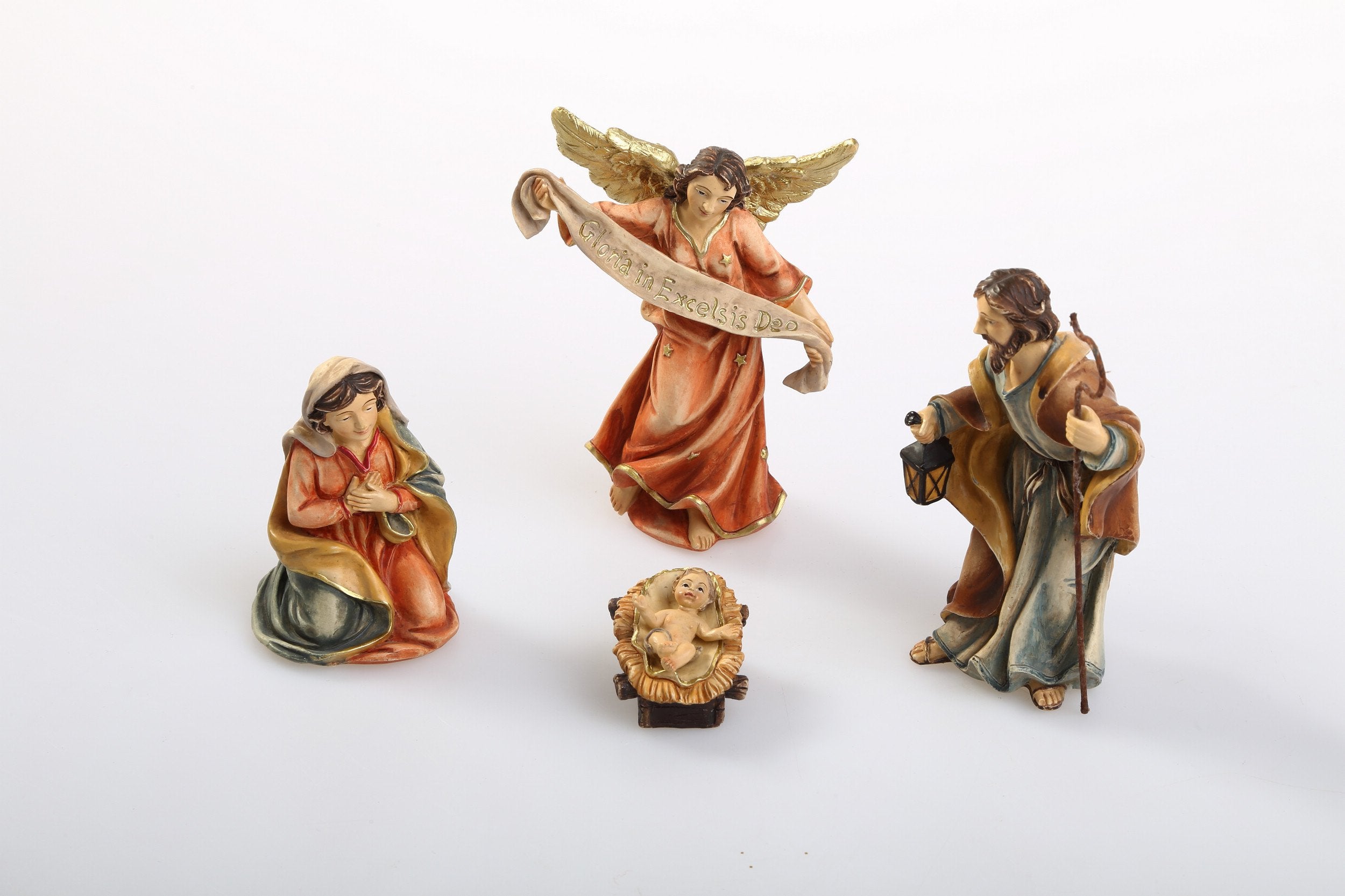 Faithful Treasure shepherds with animals showing size comparison for displays