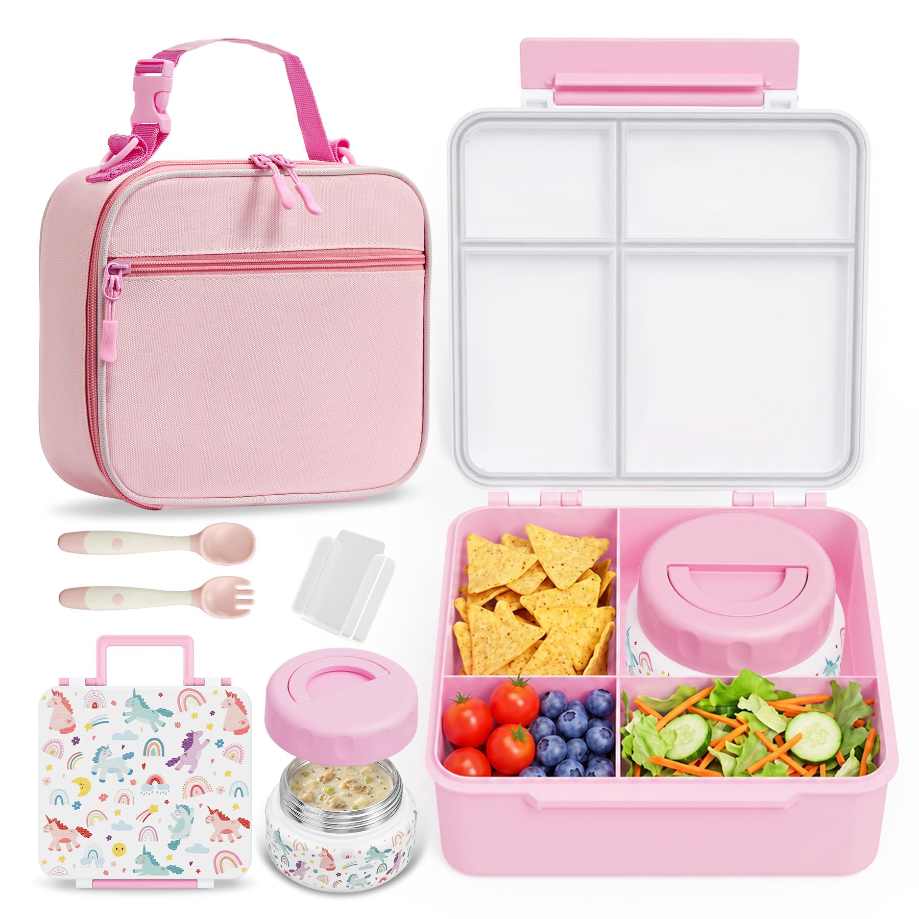 FAJSL bento box front packaging showing complete set and neat storage benefit