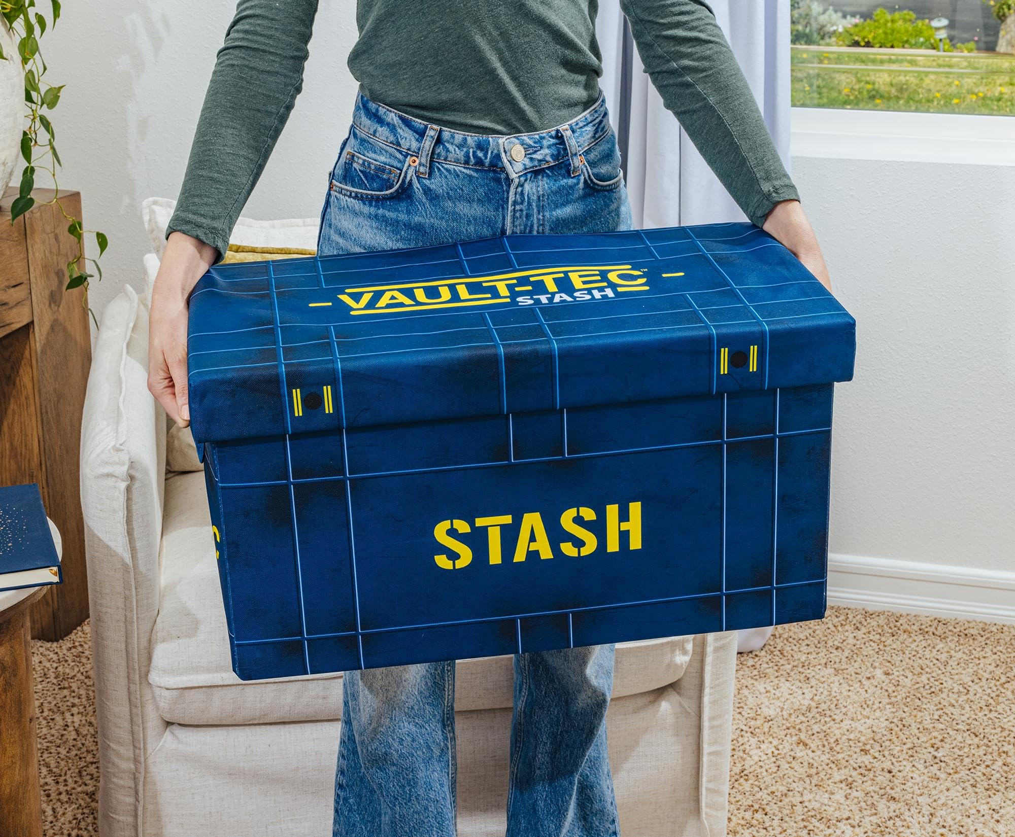 Fallout Vault-Tec in a gaming room lifestyle shot enhancing themed decor benefit