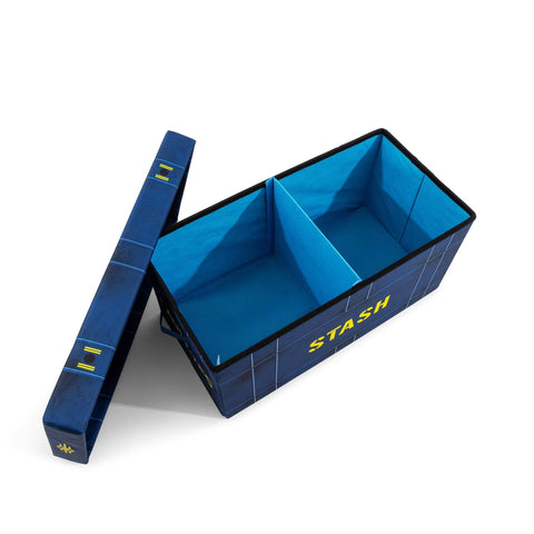 Fallout Vault-Tec side label closeup showing official logo and collectible authenticity benefit