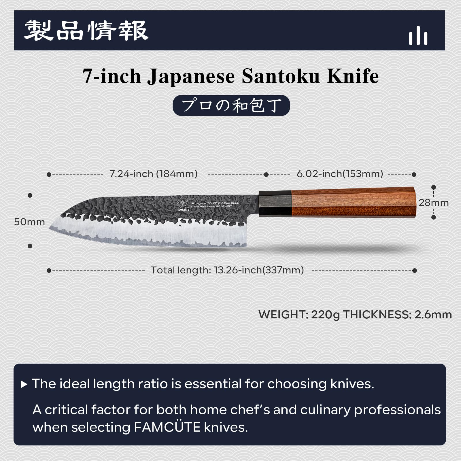 FAMCÜTE blade edge macro illustrating hand-forged sharpness and durable steel