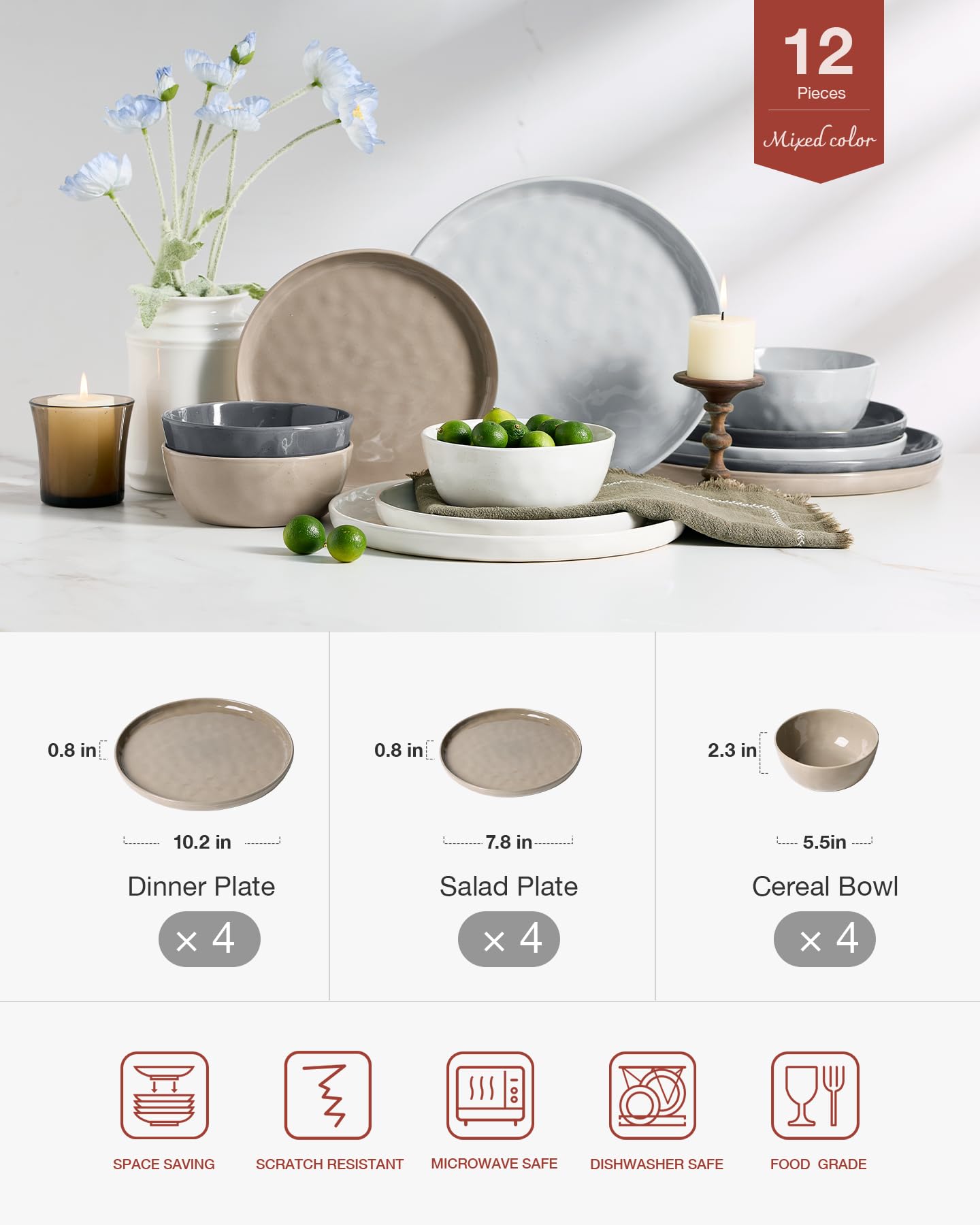 famiware close-up of speckled glaze texture highlighting scratch-resistant finish