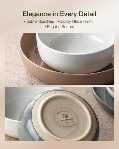 famiware bowl in use with cereal showing microwave-safe convenience