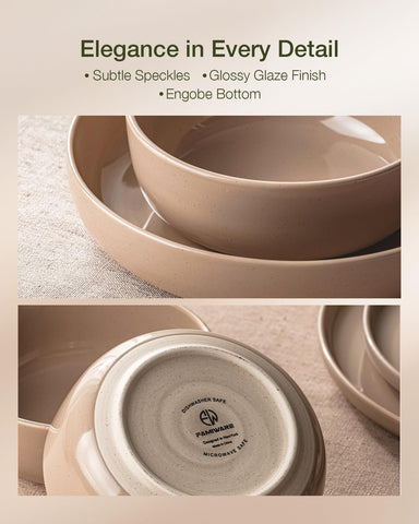 famiware cereal bowl texture close-up showing smooth interior glaze and easy-to-clean surface