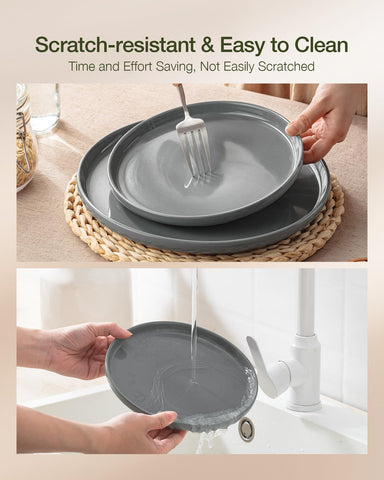 Famiware plate beside fork and knife showing scale and practical everyday dining