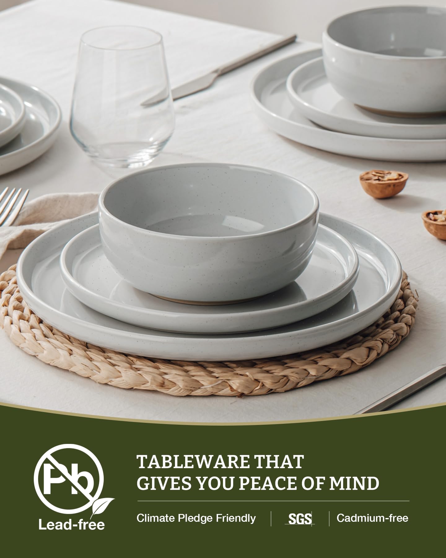 famiware glaze detail showing speckled texture and handmade appearance for stylish presentation