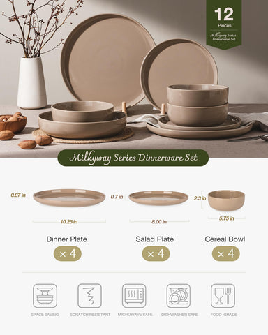 famiware Milkyway set arranged on table showing coordinated plates and bowls for styling ideas