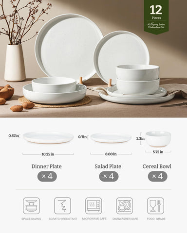 Famiware stacked plates and bowls top view highlighting compact storage benefit
