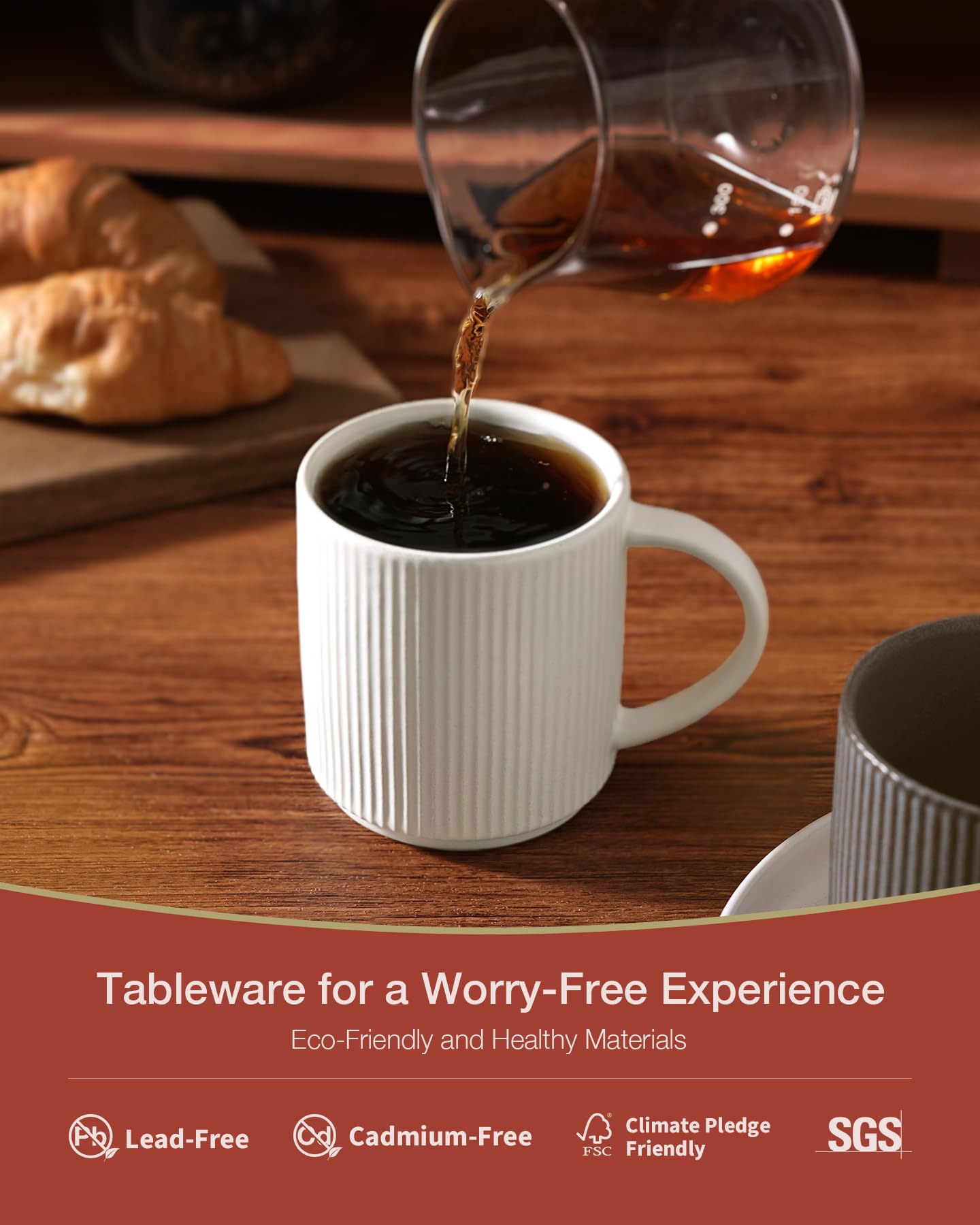 famiware side profile of a 12 oz mug highlighting shape and comfortable rim