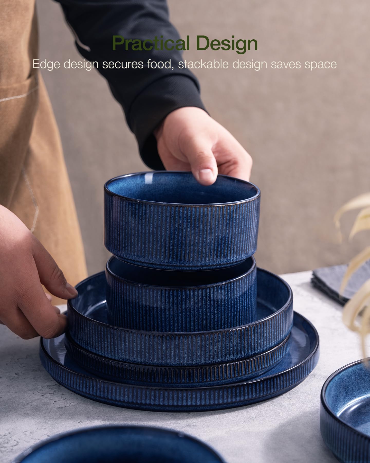 famiware ribbed edge detail offering better grip and visual interest
