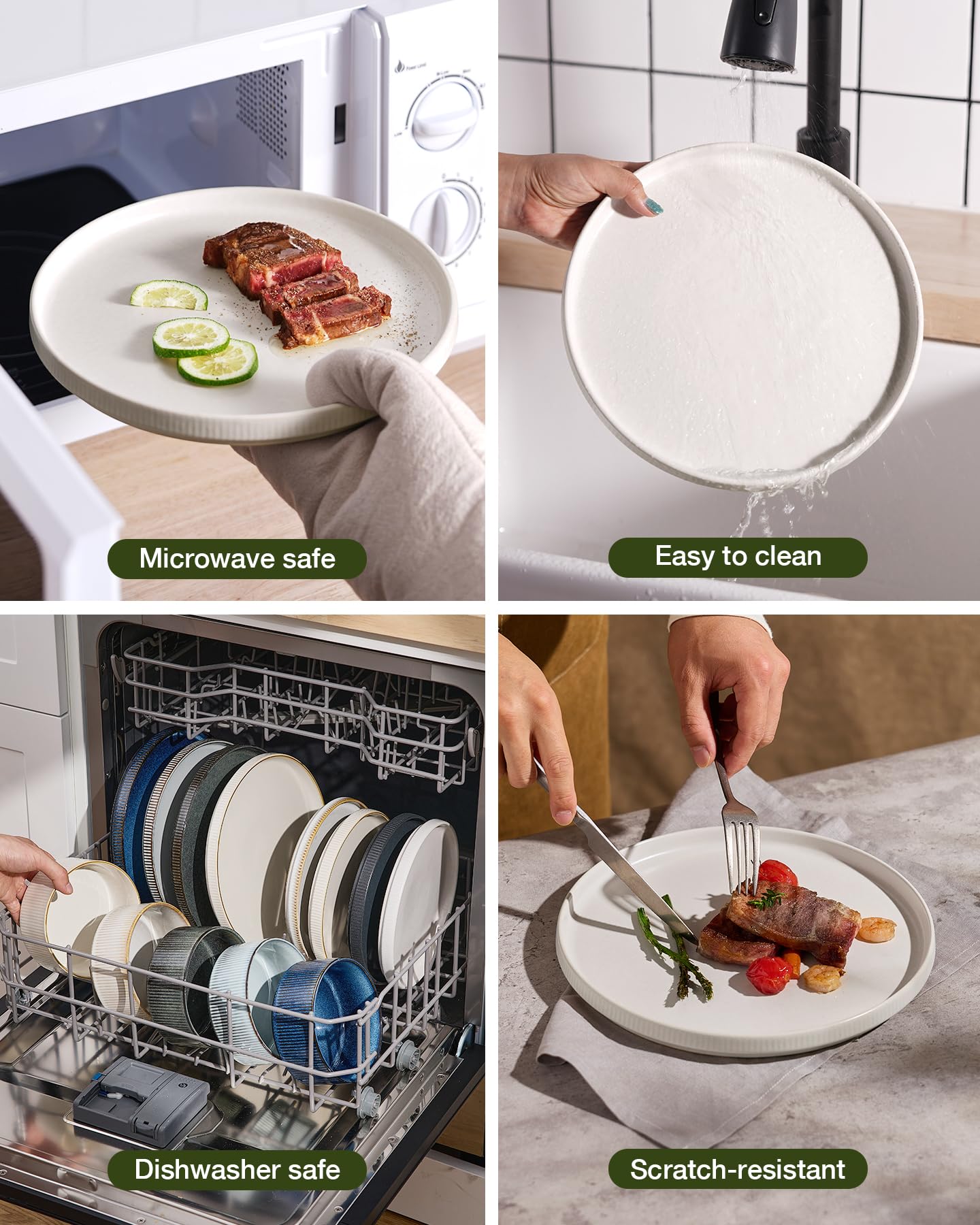 famiware scale comparison with utensils showing true plate size