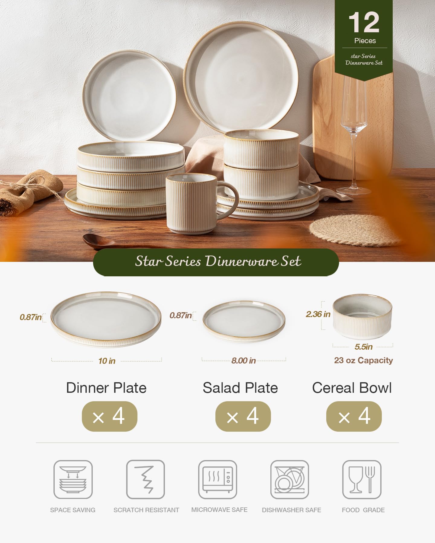 famiware stacked plates demonstrating space-saving storage and stable stacking for organized cabinets