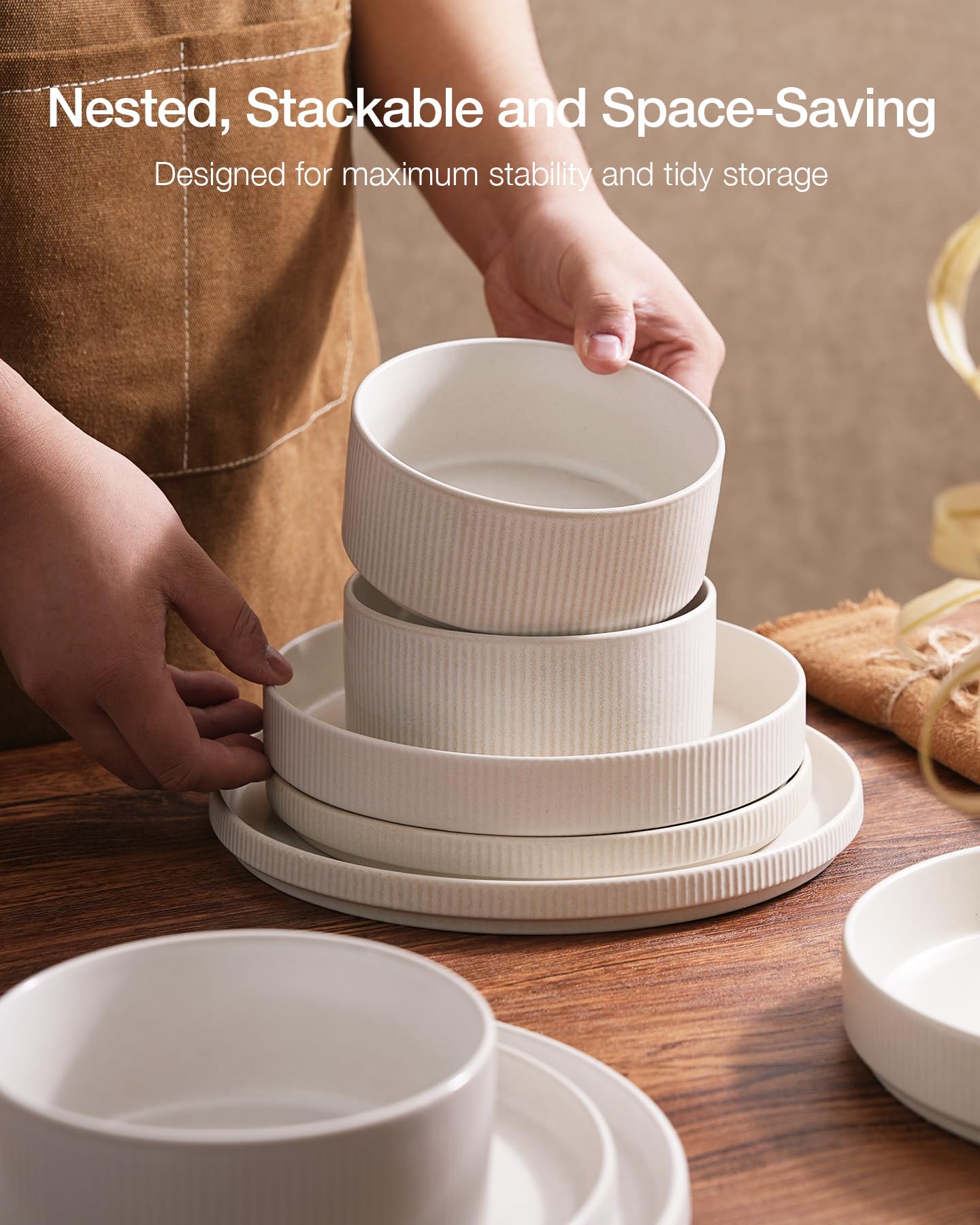 famiware table setting lifestyle with set serving family-style meal