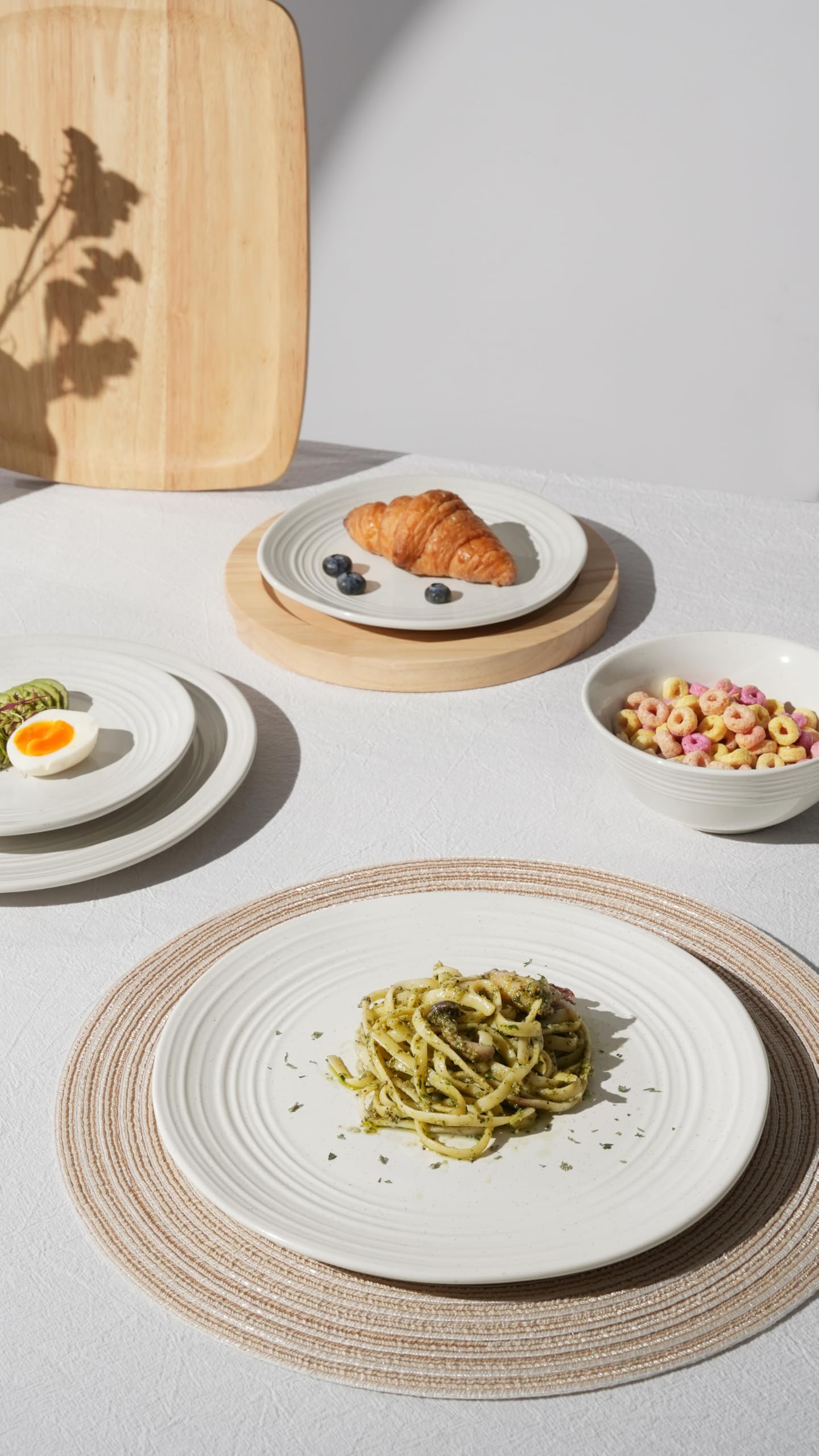 famiware set styled on table showing meal presentation and cohesive aesthetic