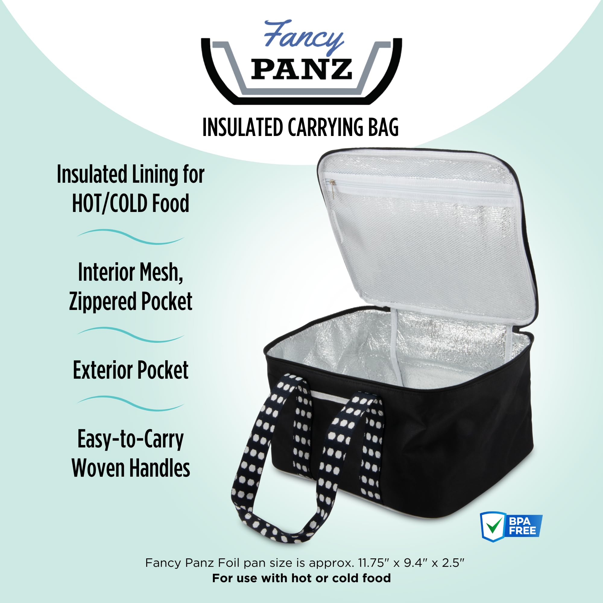 Fancy Panz carrier open with two pans demonstrating organized transport benefit