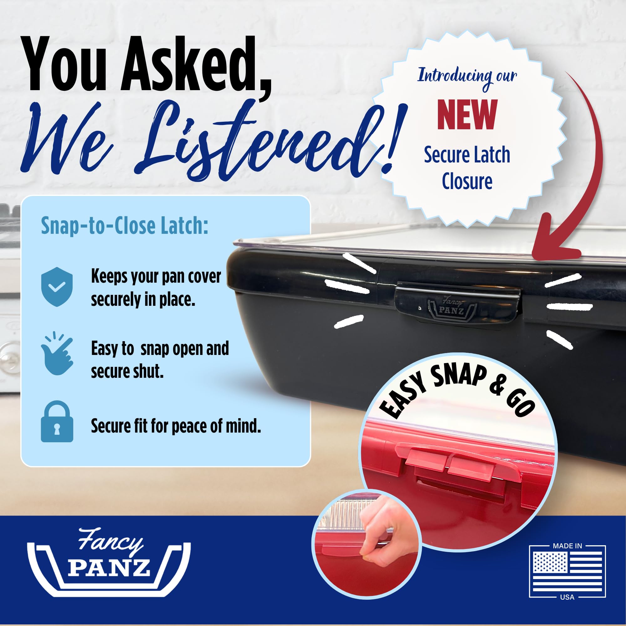Fancy Panz Charcoal open frame with half-size foil pan demonstrating secure fit