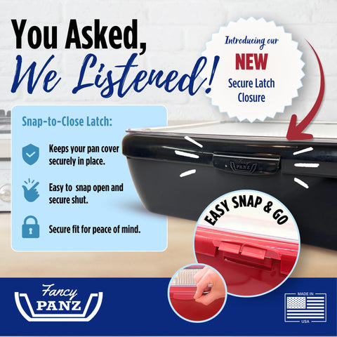 Fancy Panz Charcoal open frame with half-size foil pan demonstrating secure fit