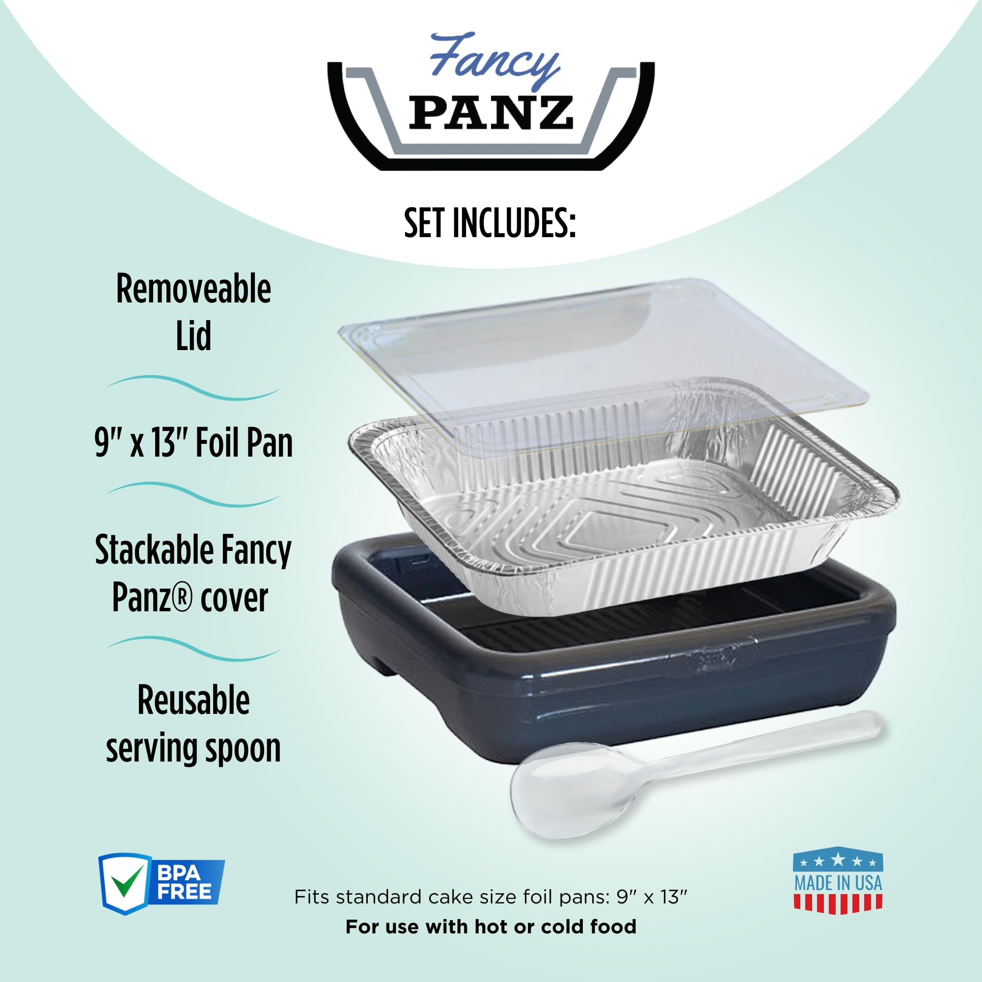 Fancy Panz with included serving spoon highlights ready-to-serve convenience