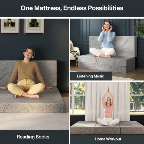 Fancylion non-slip base detail keeping mattress stable on hardwood floors
