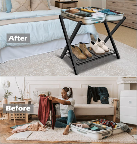 Fandature folded flat for compact storage and easy portability benefit