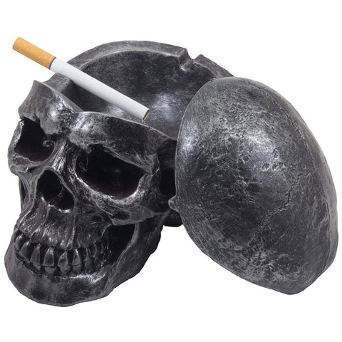 Fane skull ashtray front view showing detailed sculpted features and gothic appeal