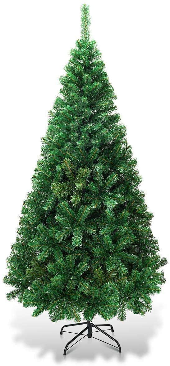FANTASK front view 6ft tree showing full silhouette and decorating potential