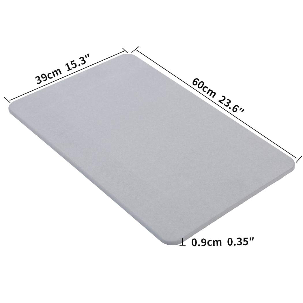 FanWayer mat placed inside shower area demonstrating water draining benefit