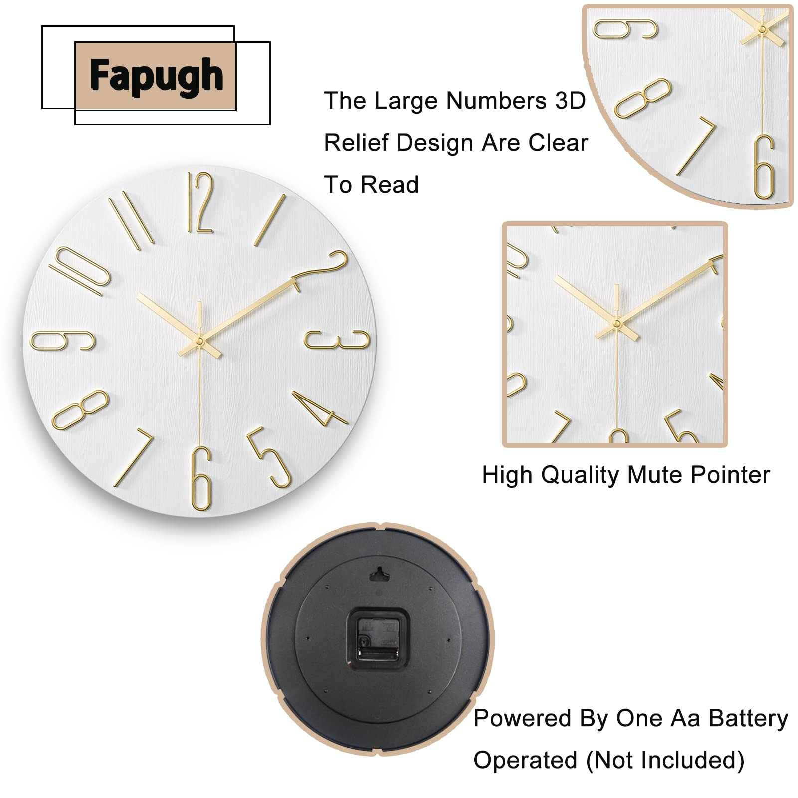 fapugh back view battery compartment for quick AA battery access