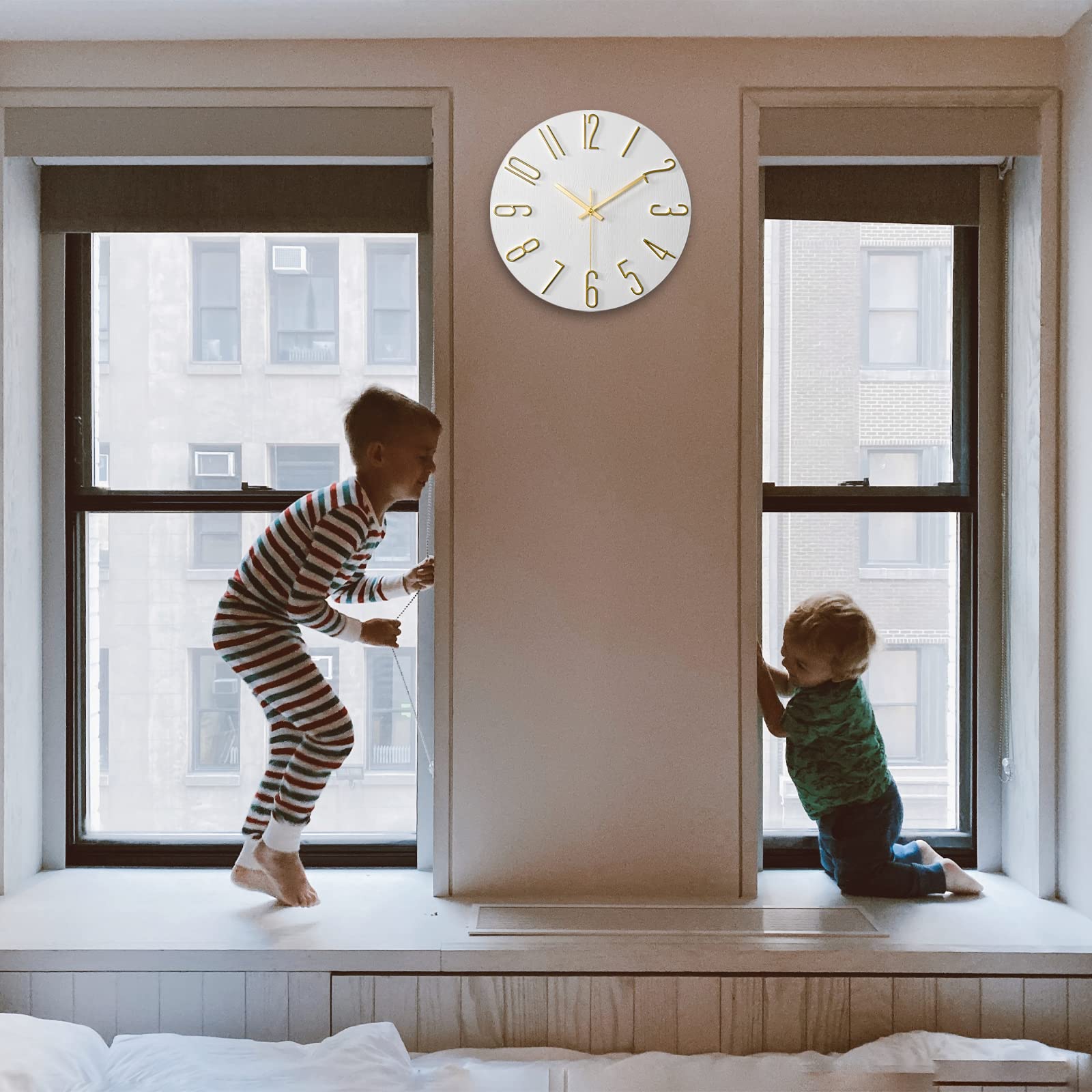 fapugh clock mounted in kitchen for effortless time checks while cooking