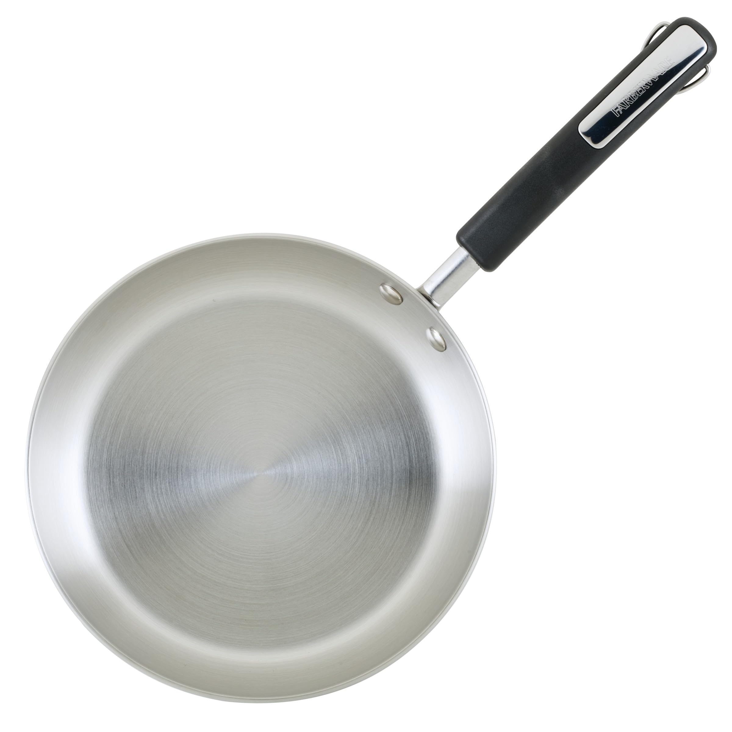 Farberware pieces in oven set-up indicating oven-safe use up to 350°F for finishes
