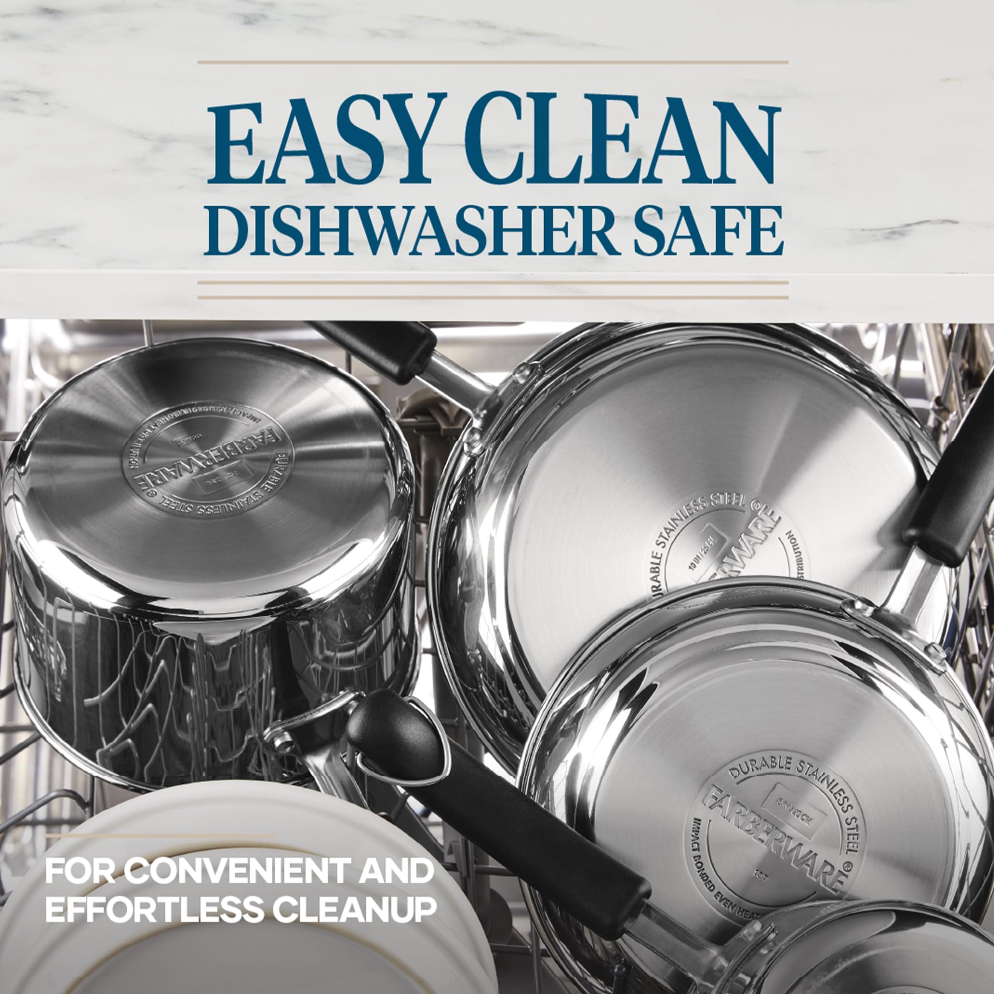Farberware tempered-glass lid view clear top to monitor cooking without losing heat