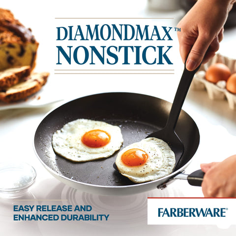 Farberware Cookstart riveted handle detail demonstrating secure comfortable grip