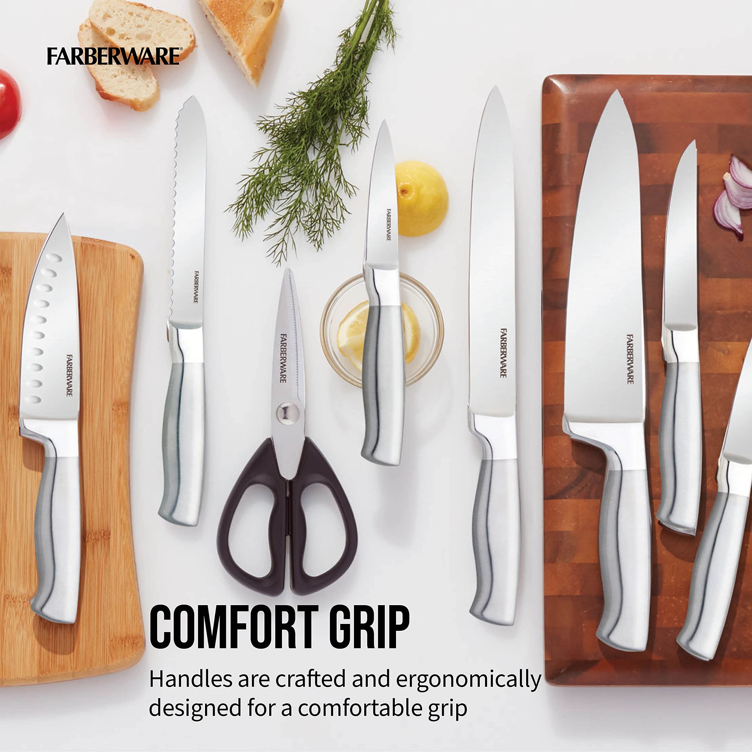 Farberware all-purpose shears and accessories shown for versatile kitchen use