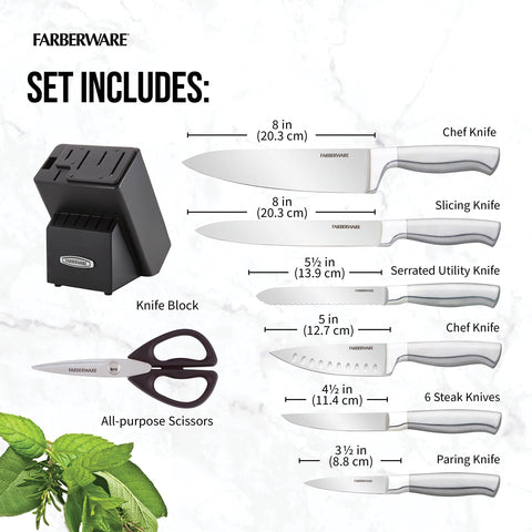 Farberware slicer blade detail highlighting smooth surface for even slicing